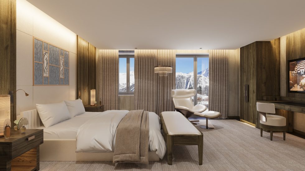Maya Hotel Courchevel Lalique Suite Master Bedroom